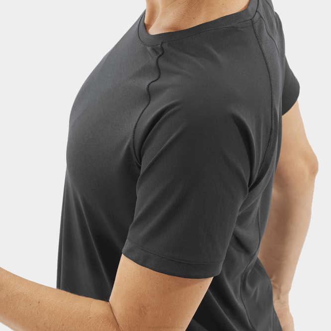 SalomonLF4H930 kadın kısa kollu t-shirt - anahat koyu siyah