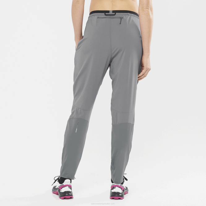 SalomonLF4H947 kadın pantolonu - çapraz koşu sessiz gölge