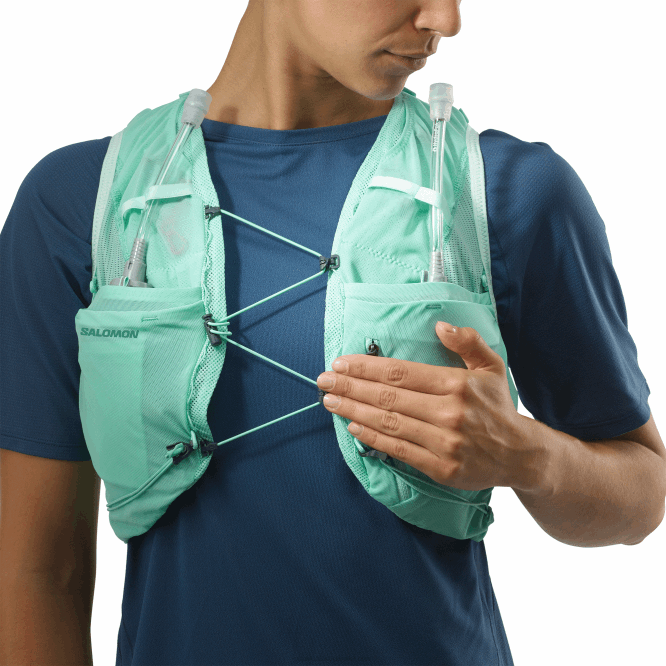 SalomonLF4H970 mataralı kadın koşu yeleği - adv skin 5 plaj camı/abanoz/havuz mavisi