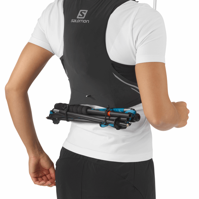 SalomonLF4H976 mataralı kadın koşu yeleği - sense pro 5 siyah/abanoz