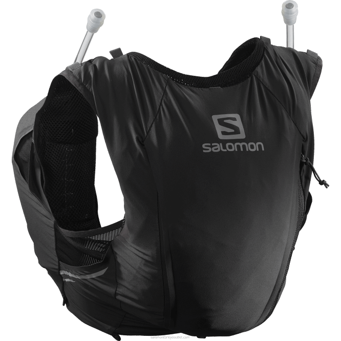 SalomonLF4H979 mataralı kadın koşu yeleği - sense pro 10 siyah/abanoz