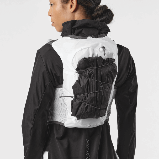 SalomonLF4H982 mataralı kadın koşu yeleği - active skin 8 beyaz/abanoz