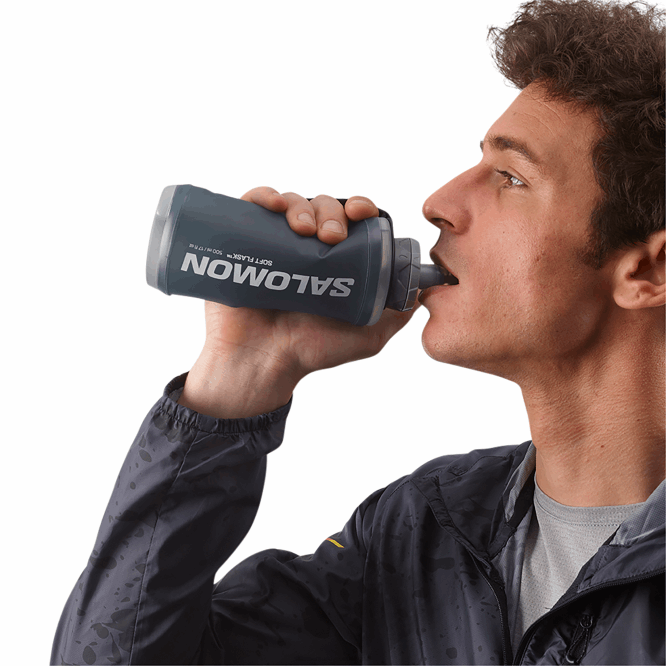 SalomonLF4H984 matara dahil kadın el tipi - aktif siyah/barut grisi