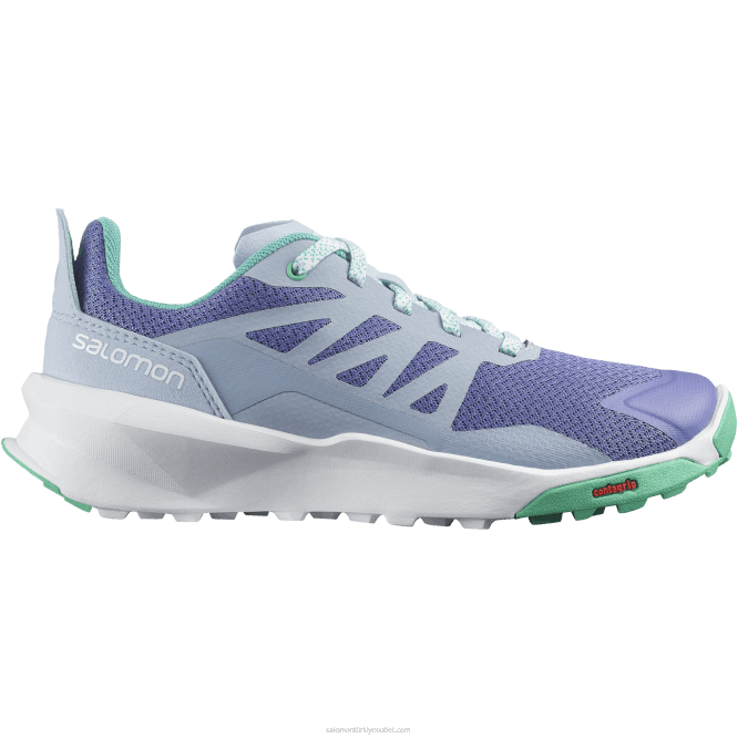 SalomonLF4H1348 junior - çocuk ayakkabıları - devriye kadife sabah/zen mavisi/nane yaprağı