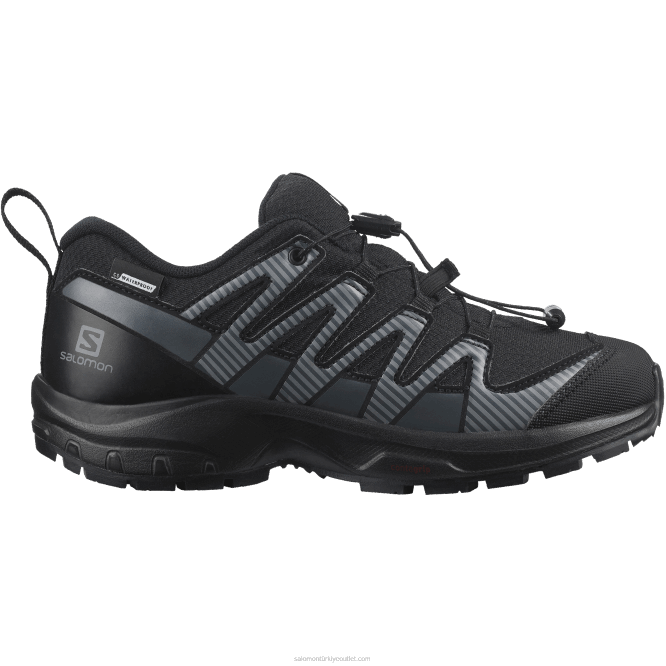 SalomonLF4H1360 junior - çocuk ayakkabısı - xa pro v8 clima su geçirmez siyah/abanoz