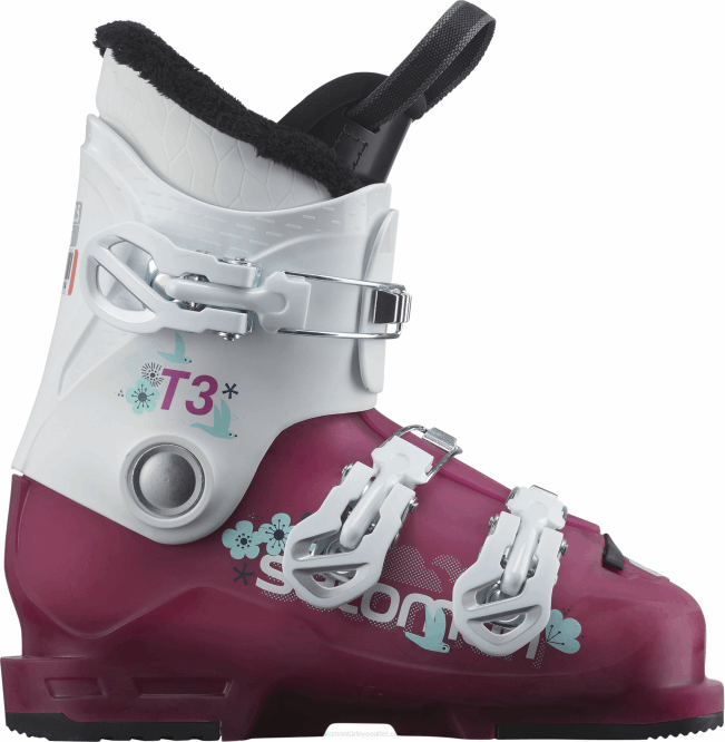SalomonLF4H1424 junior - çocuk pist botu - t3 rt girly gül menekşe yarı saydam/beyaz