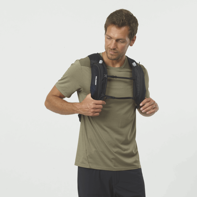 SalomonLF4H1206 erkek yürüyüş çantası - xt 10 siyah beyaz