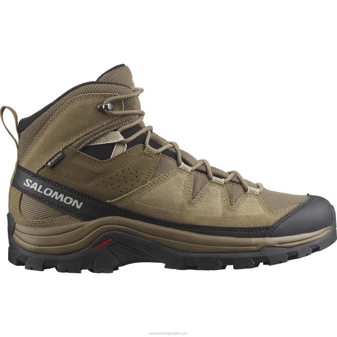 SalomonLF4H52 erkek deri yürüyüş botları - quest rove gore-tex kanguru/yosun/siyah