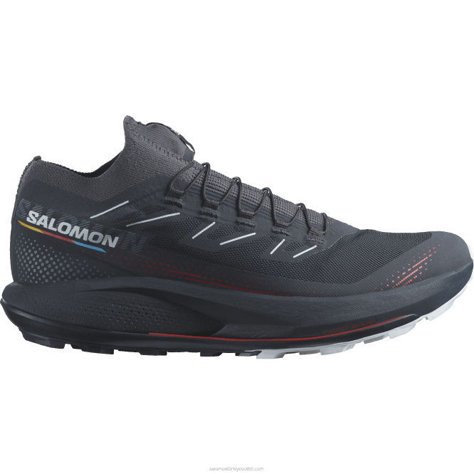 SalomonLF4H1436 erkek patika koşu ayakkabısı - pulsar trail pro 2 karbon/ateş kırmızısı/kutup buzu