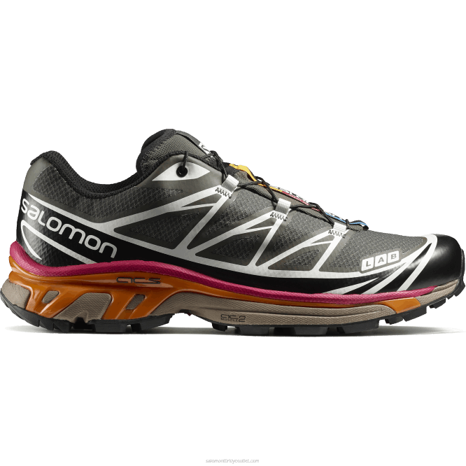 SalomonLF4H66 erkek spor ayakkabı - xt-6 yeniden kesim beluga/siyah/kırmızı turuncu