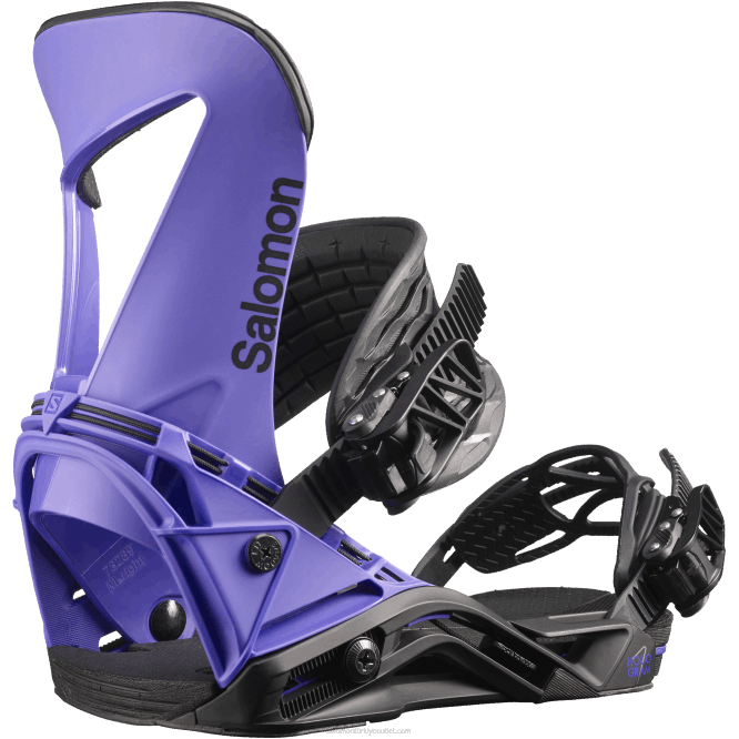 SalomonLF4H617 erkek snowboard bağlamaları - hologram mor/siyah