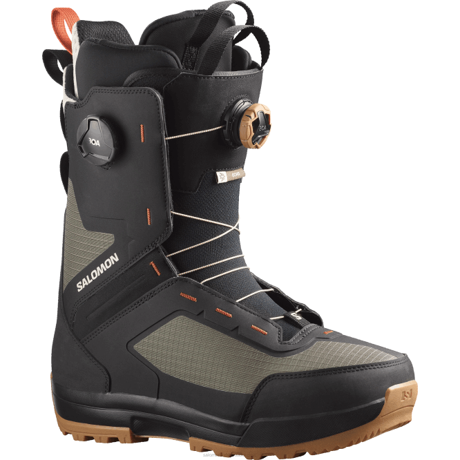 SalomonLF4H581 erkek snowboard botu - echo dual boa asker yeşili-x/siyah/yağmurlu gün