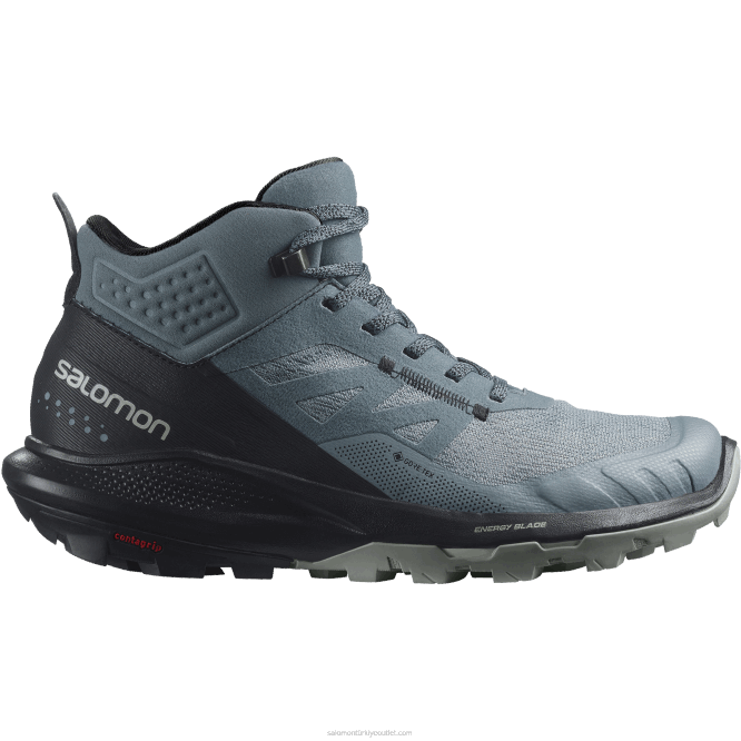 SalomonLF4H1116 kadın yürüyüş botları - outpulse mid gore-tex fırtınalı hava/siyah/ferforje