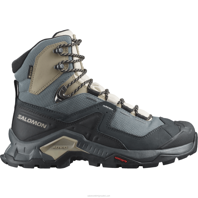 SalomonLF4H1136 kadın deri yürüyüş botları - quest element gore-tex abanoz/yağmurlu gün/fırtınalı hava