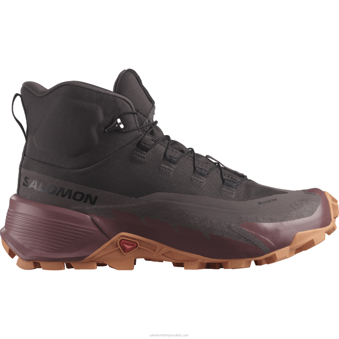 SalomonLF4H737 Kadın Yürüyüş Botları - Cross Hire 2 Mid Gore-Tex şeyl/yabani zencefil/mercan altını