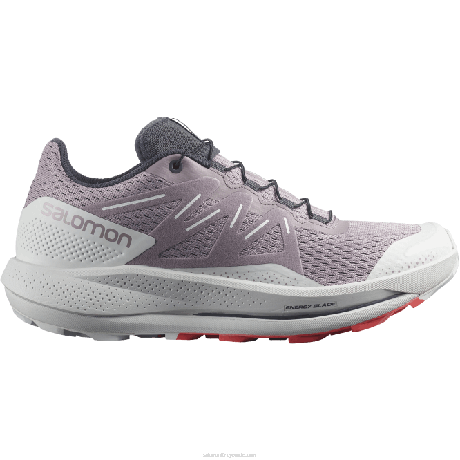 SalomonLF4H1512 kadın arazi koşu ayakkabısı - pulsar izi bıldırcın/ay taşı/haşhaş kırmızısı