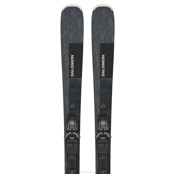 SalomonLF4H1026 kadın tüm dağ kayağı paketi - duruş 80 (ve m11) bering sea metalik/siyah/gümüş