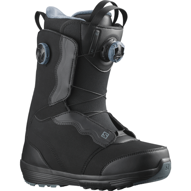 SalomonLF4H1320 kadın snowboard botu - ivy boa siyah/fırtınalı hava