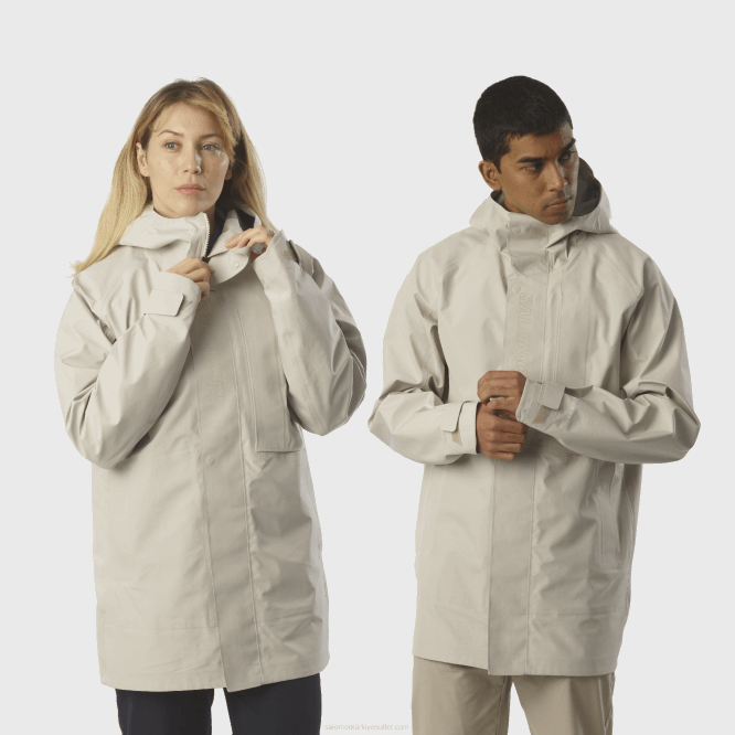 SalomonLF4H832 kadın ceketi - essential gore-tex yağmurlu gün